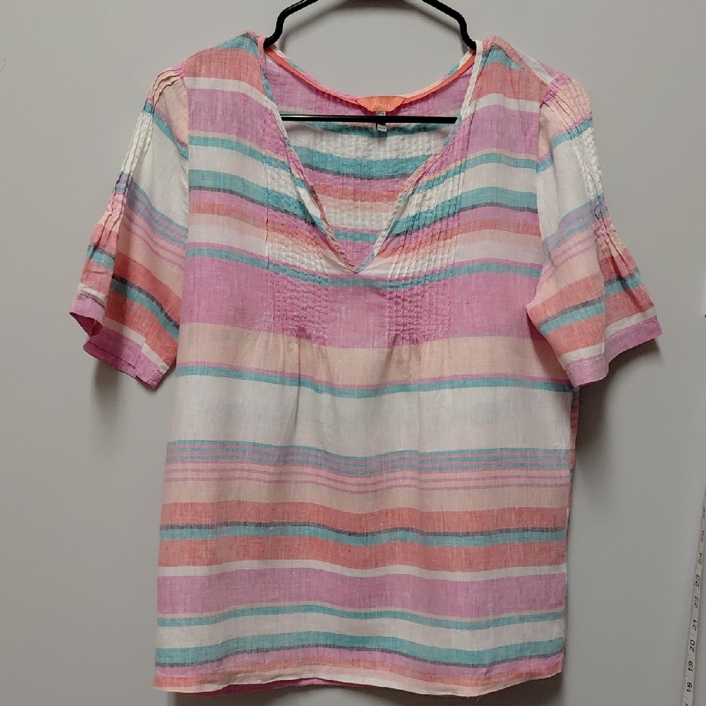 Joules Multicolor Striped Blouse, Size 6